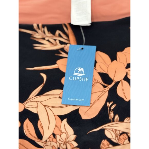 Cupshe Size Large Womens Floral Print Halter Neck One-Piece Swimsuit With Adjust - Picture 4 of 13